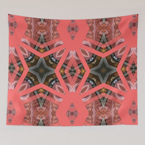 Item preview, Living Coral Pantone Colour of the Year 2019 pattern decoration with neoclassical architecture designed and sold by Reinvention.