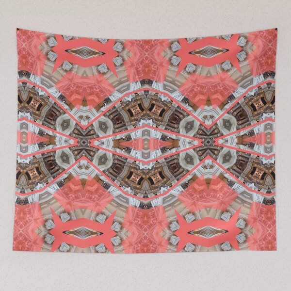 Item preview, Living Coral Pantone Colour of the Year 2019 pattern decoration with neoclassical architecture designed and sold by Reinvention.