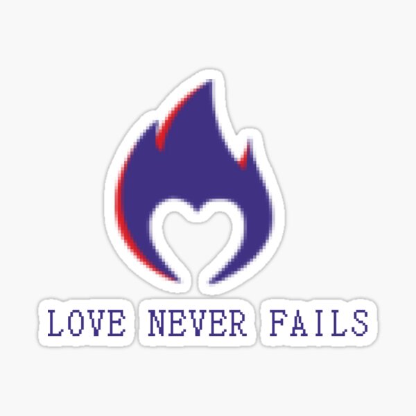 Pixelated Heart Logo - White Print Version Sticker