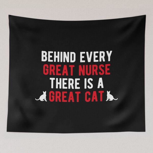 Item preview, Behind every great nurse there is a cat designed and sold by Isabelle-Anne.