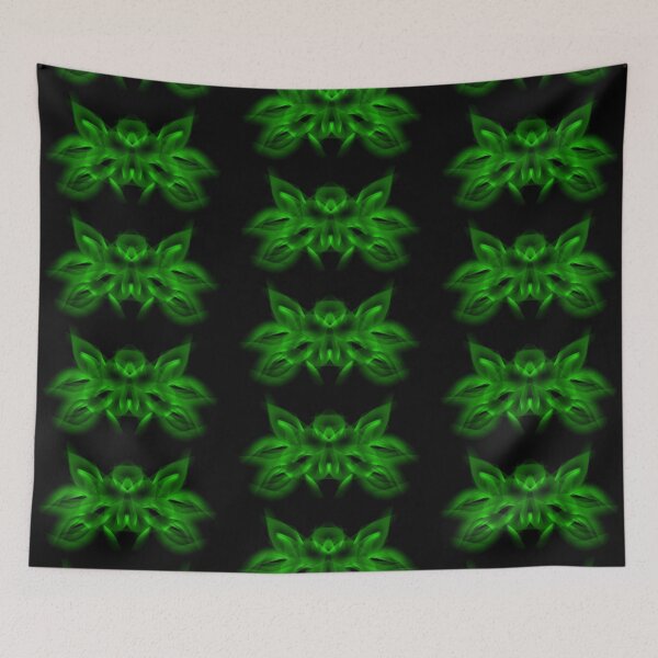 Item preview, Ghostly green flower of spooky fright, striking, neon, 80s-90s designed and sold by MoMoJaJa.