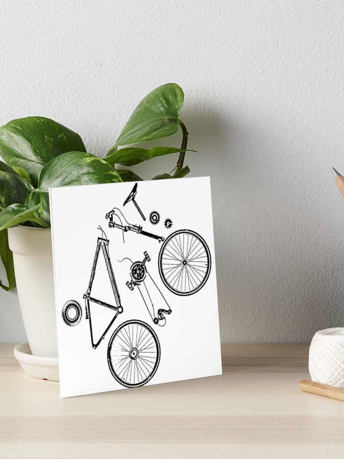 Bicycle Parts Art Board Print