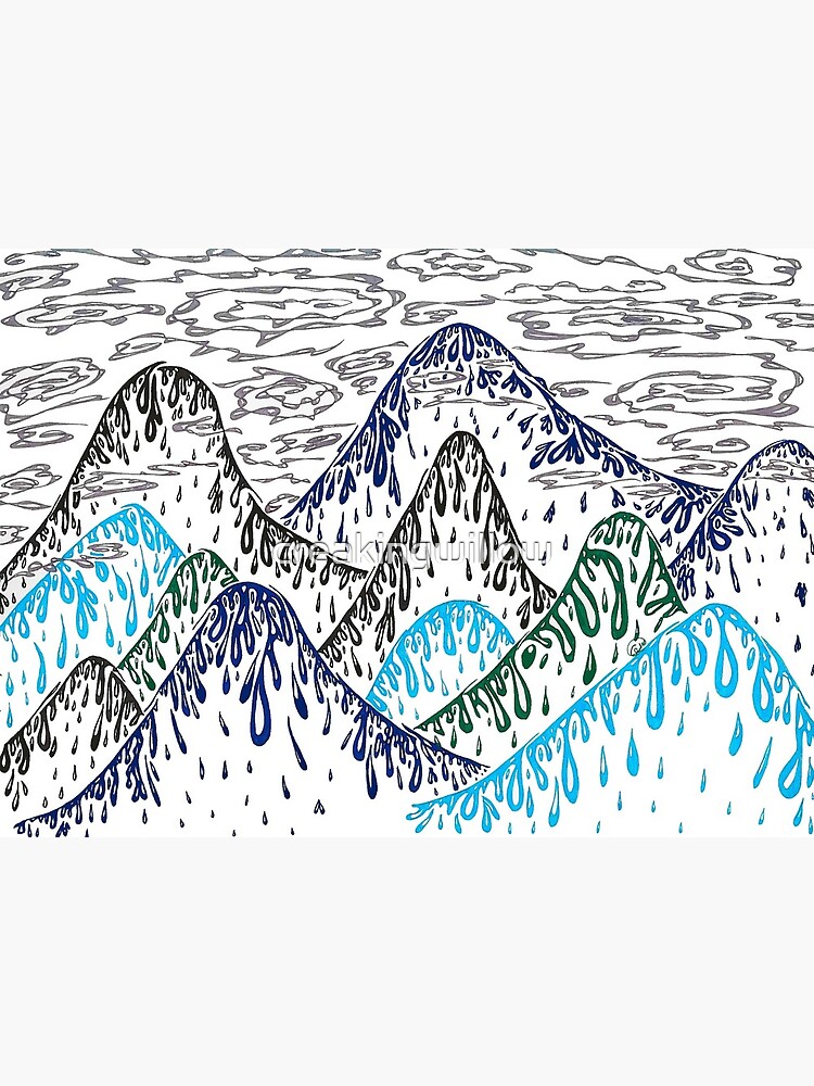Misty Mountains Cold Art Board Print By Creakingwillow Redbubble