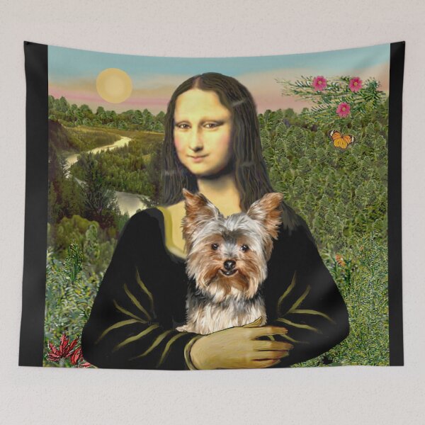Item preview, Mona Lisa and her Yorkshire Terrier (#17) designed and sold by JeanBFitzgerald.