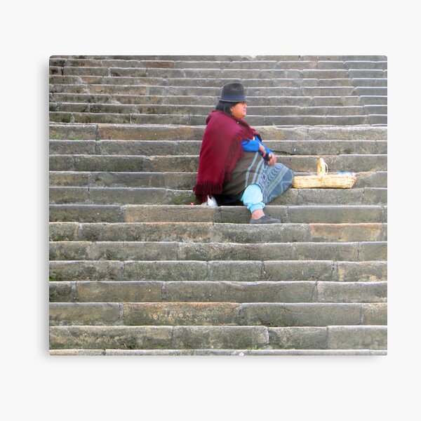 Cuenca Quechuan Indian Metal Print