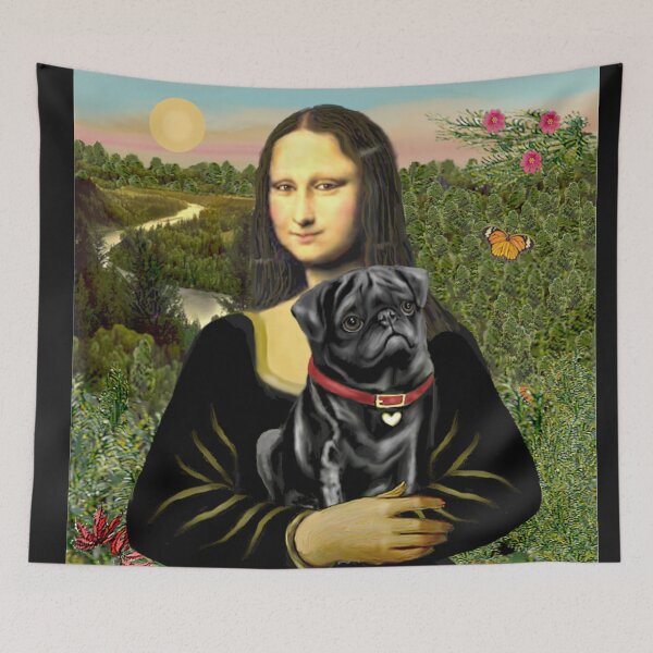 Item preview, Mona Lisa and her Black Pug designed and sold by JeanBFitzgerald.