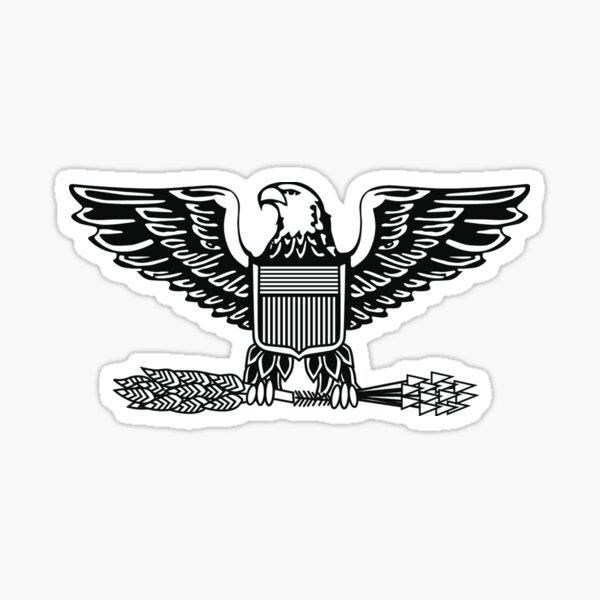 ARMY. Military. Colonel. Rank. Insignia. United States Army, Air Force, Marine Corps. Sticker