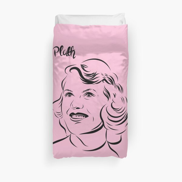 Sylvia Plath portrait. Duvet Cover