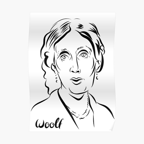 Virginia Woolf portrait. Poster