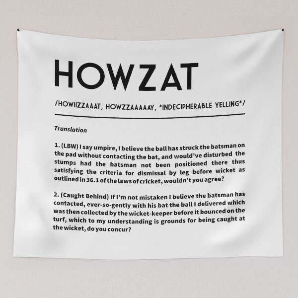 Item preview, HOWZAT - The Cricketer's Appeal! (Black text) designed and sold by K*REG Tees.