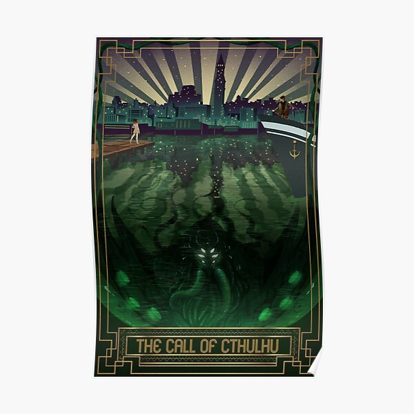The Call of Cthulhu Art Deco Poster