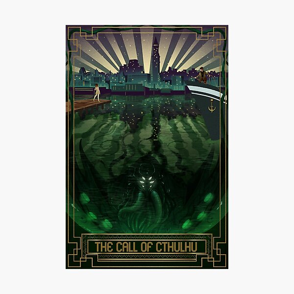 La llamada de Cthulhu Art Deco Lámina fotográfica