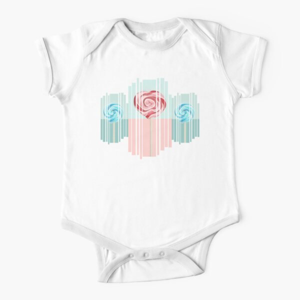 Pink and blue lollipops Short Sleeve Baby One-Piece