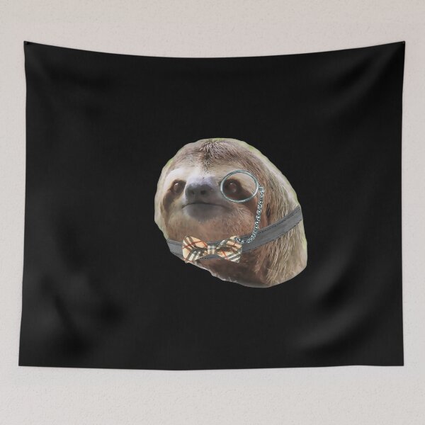 Item preview, Sloth Monacle Plaid bow tie Sloths In Clothes designed and sold by Vroomie.