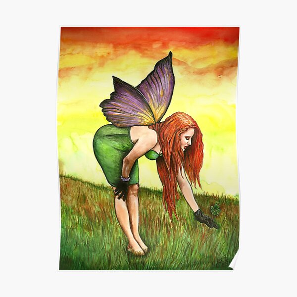 Shamrock Fairy Fae Faerie St Patricks Day Fantasy Art By Laurie