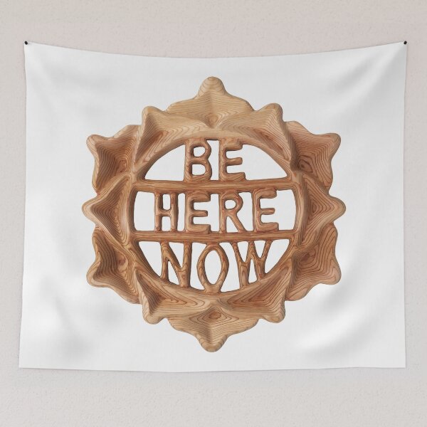 Item preview, Be Here Now-Symbol Of Mindfulness Wood Carving designed and sold by SignsOfSpirit.