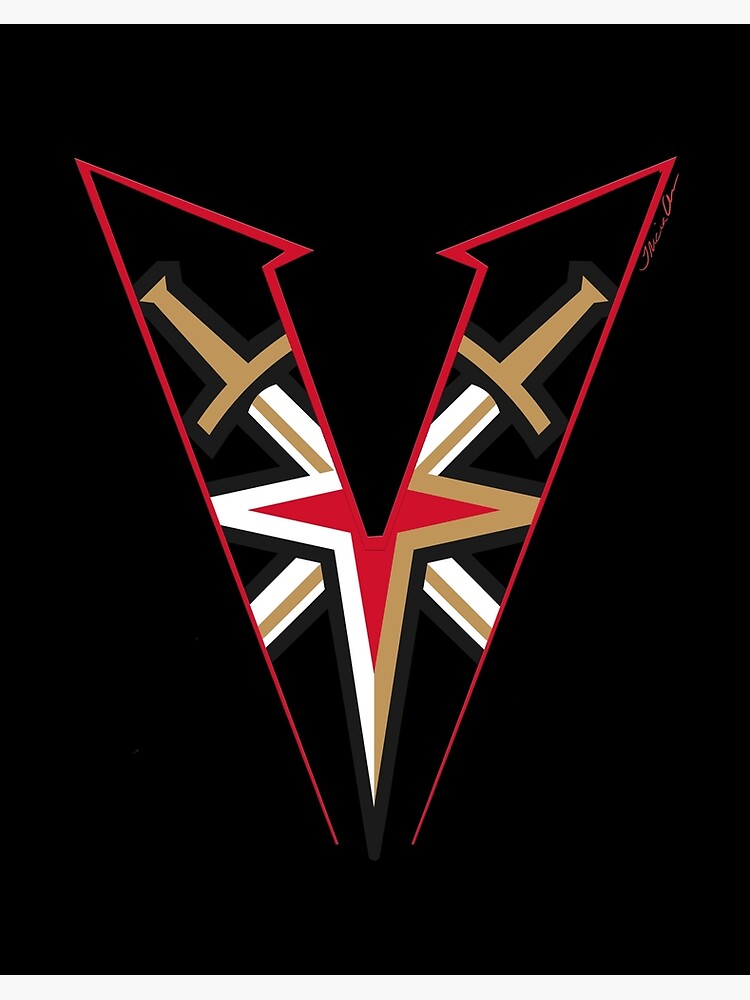 Vegas Golden Knights Sword Star V Logo Art Board Print By Peachpieart Redbubble