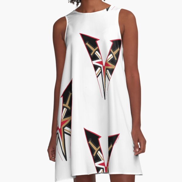 Vegas Golden Knights Sword Star V Logo A-Line Dress