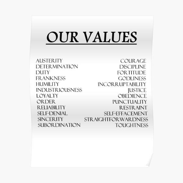 Moral Values Posters Redbubble