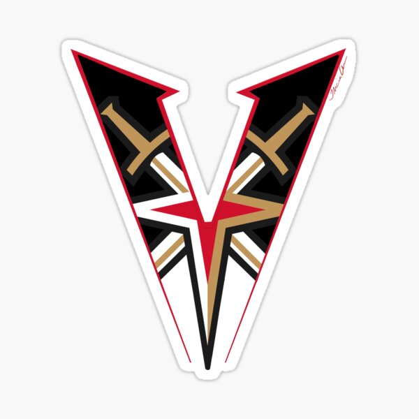 Vegas Golden Knights Sword Star V Logo Sticker