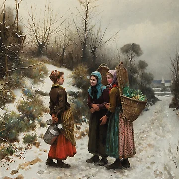 Artwork thumbnail, Daniel Ridgway Knight - In Winter by Rehs