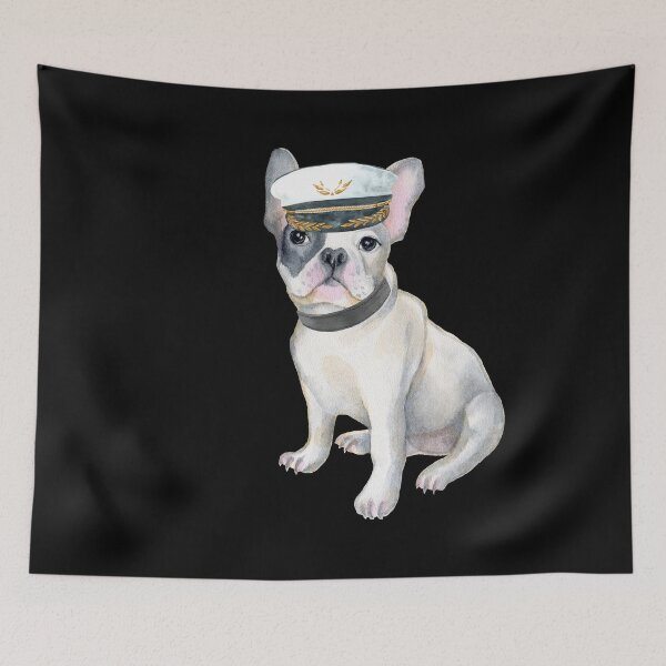 Item preview, Frenchie French Bulldog COLLAR Captains Hat  Dogs In Clothes designed and sold by Vroomie.