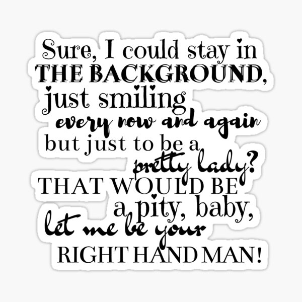 right-hand-man-sticker-for-sale-by-samanthalee33-redbubble