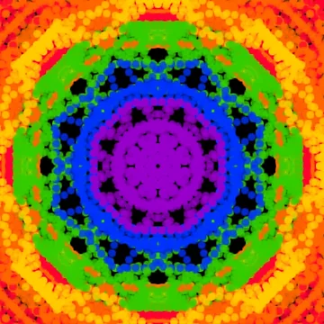 Artwork thumbnail, Rainbow Doily Pattern by Riccivela