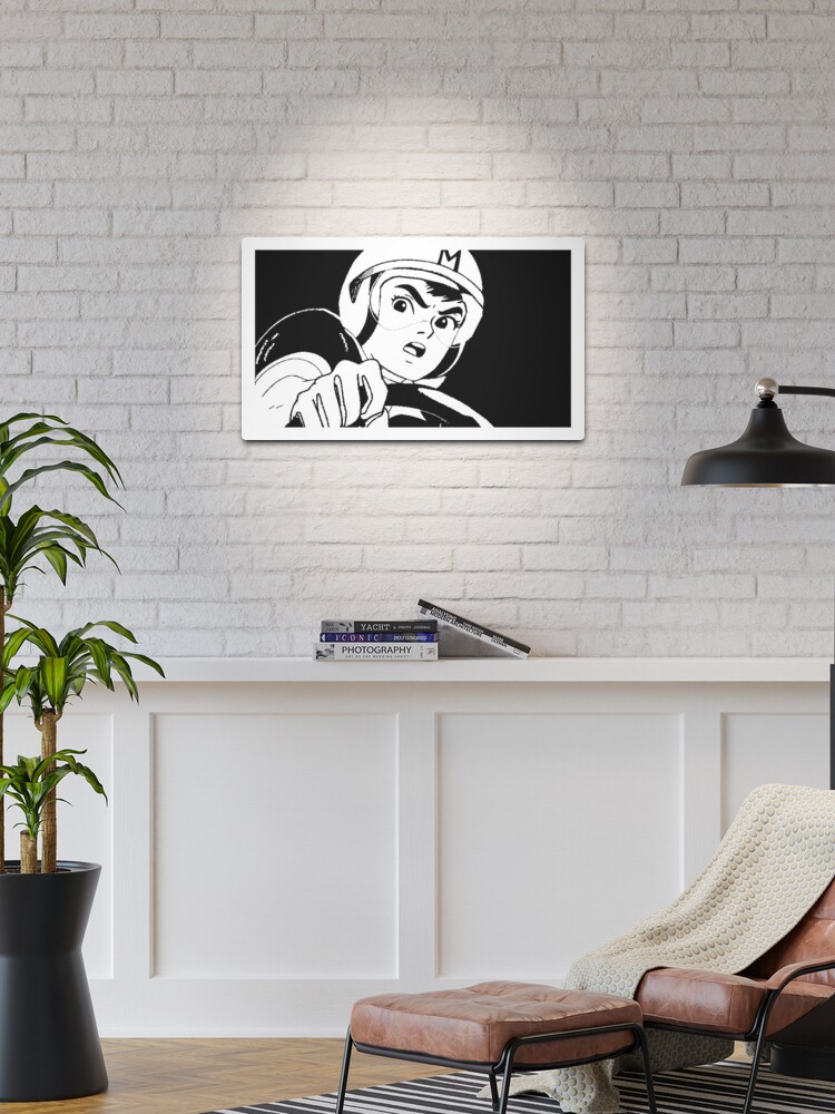 Speed Racer Black and White Design Poster for Sale by Persona