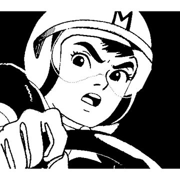 Speed Racer Black and White Design Poster for Sale by Persona