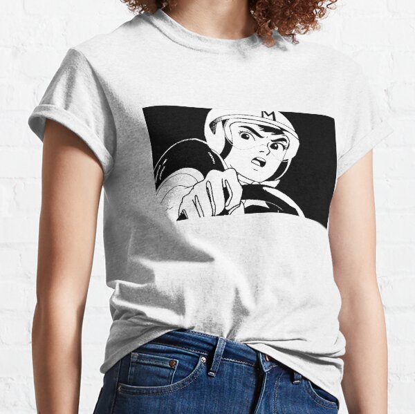 Speed Racer Black and White Design Classic T-Shirt