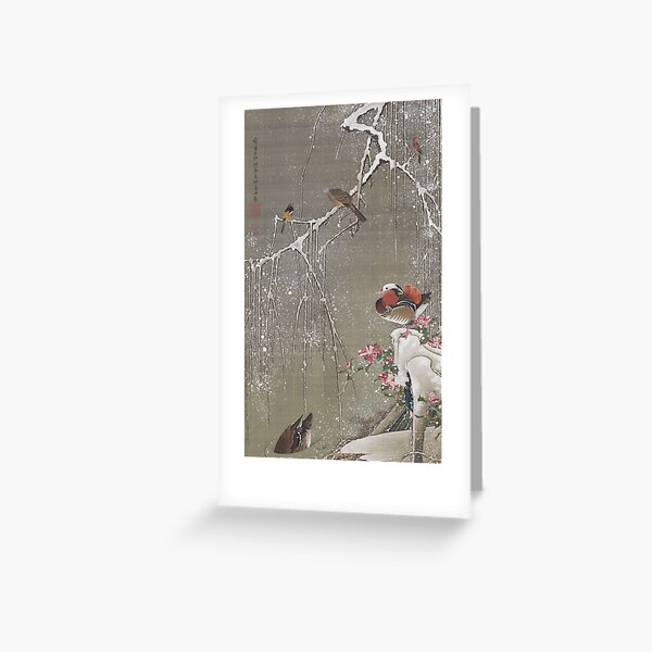 Item preview, Ito Jakuchu: Mandarin Ducks in Snow (Setchu En-o-zu) designed and sold by topower.