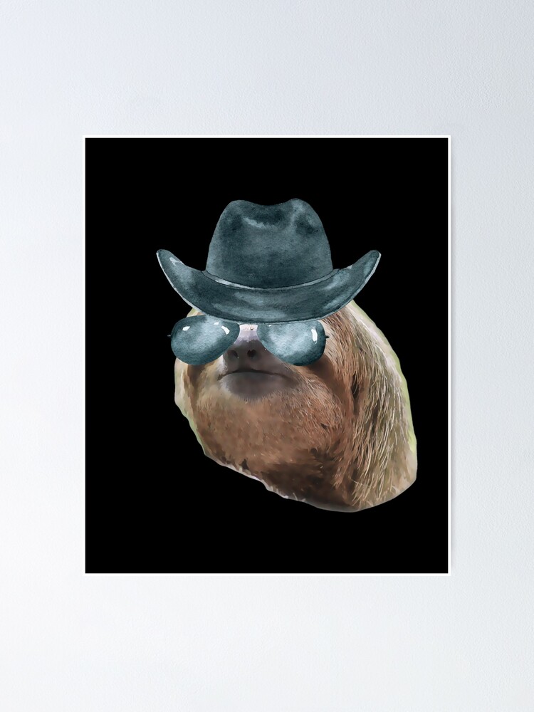 Poster « Chapeau De Cowboy Paresseux Lunettes De Cowboy Paresseux En  Vêtements », Par Vroomie | Redbubble