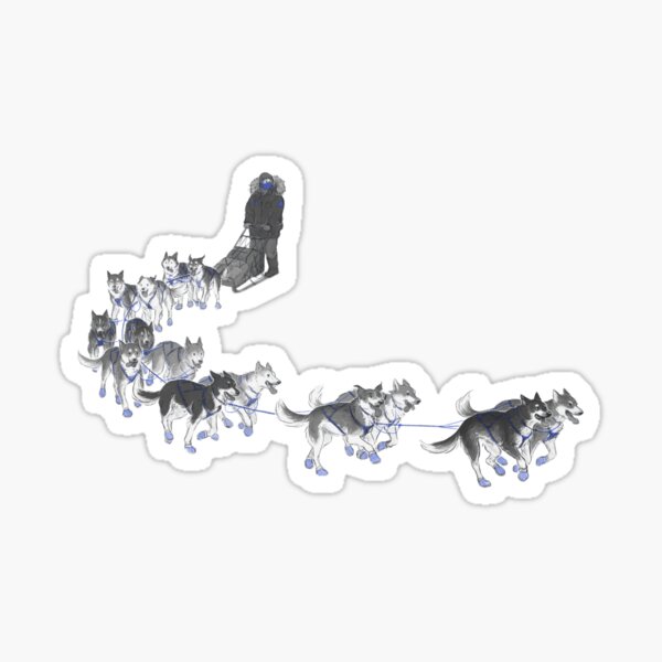 Sled Dogs Sticker