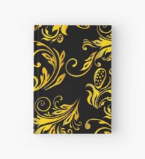 Weinlesemuster-Goldblumen Notizbuch