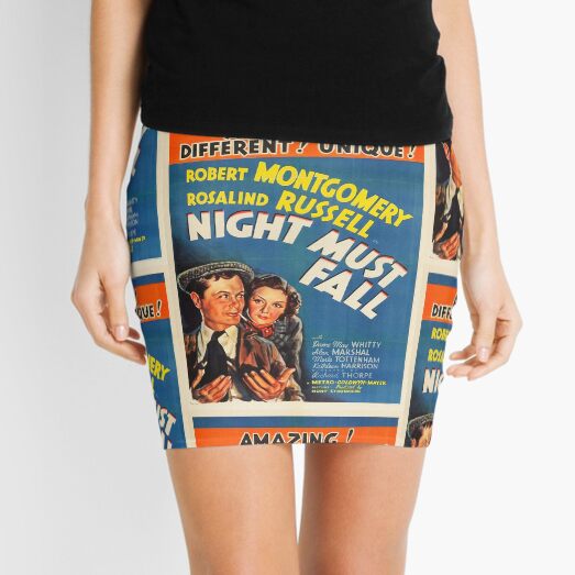Classic Movie Poster - Night Must Fall Mini Skirt
