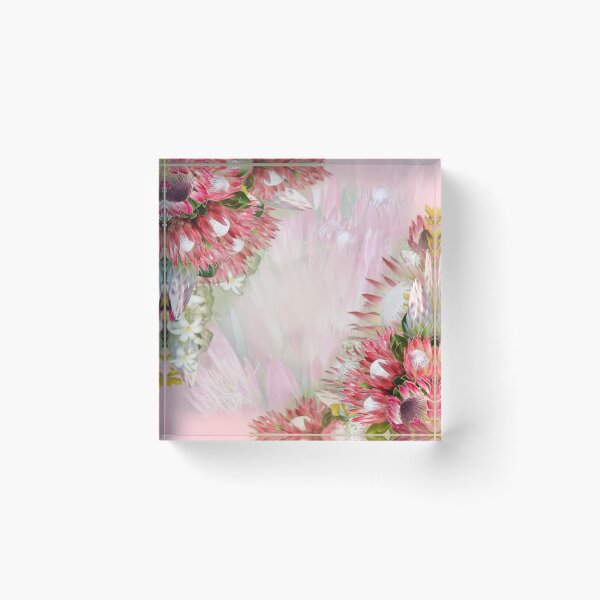 Item preview, Fuchsia  Protea's with Blush & Gold Ribbons designed and sold by NadineMay.