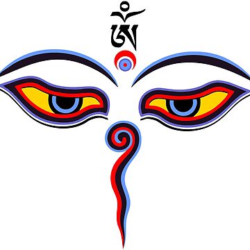 Artwork thumbnail, Wisdom Eyes Of Buddha - Bodhnath temple eyes by EDDArt