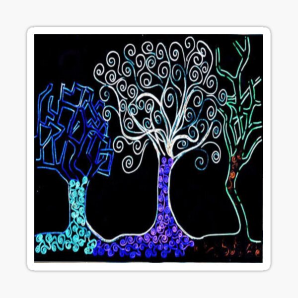 Vista previa del artículo con la obra «Bosque a la psicodelia», diseñado y vendido por Darío Fabián González Sheridan.
