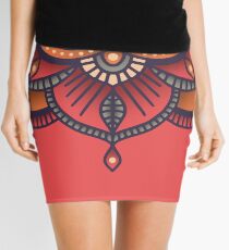 Red Mandala Mini Skirt