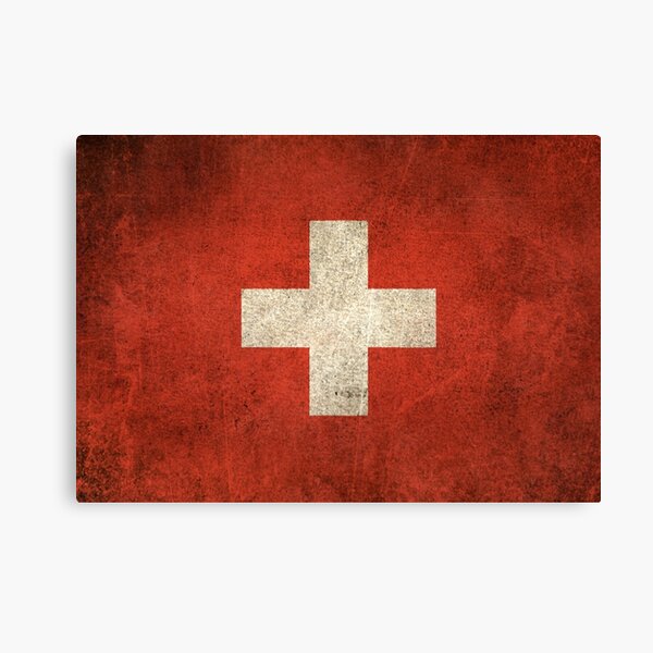 Item preview, Old and Worn Distressed Vintage Flag of Switzerland designed and sold by JeffBartels.