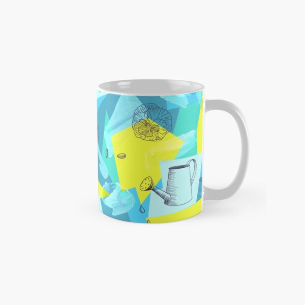 neon maximalist shapes garden delight with sparrow Classic Mug