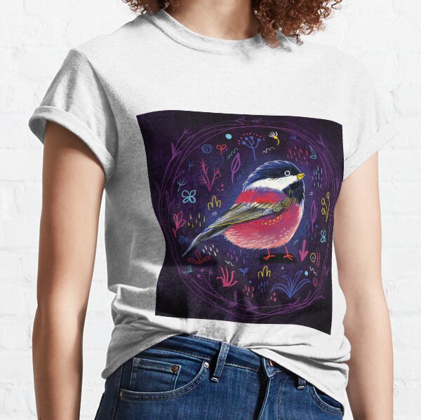Fehérlólánya - Glowing Birds / Chickadee Classic T-Shirt