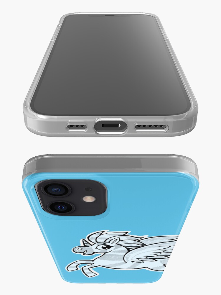 Alternate view of small silver horse unicorn with wings iPhone Case & Cover