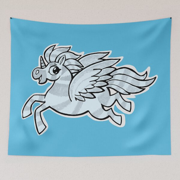 Item preview, small silver horse unicorn with wings designed and sold by duxpavlic.