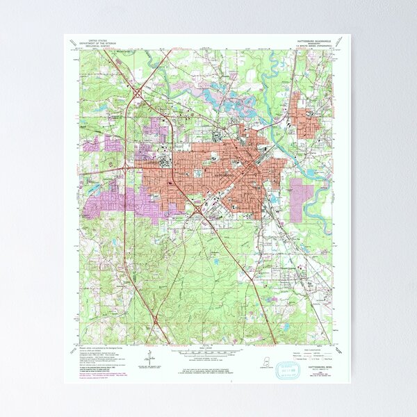 Item preview, USGS TOPO Map Mississippi MS Hattiesburg 335773 1964 24000 designed and sold by WetdryvacRBO2.