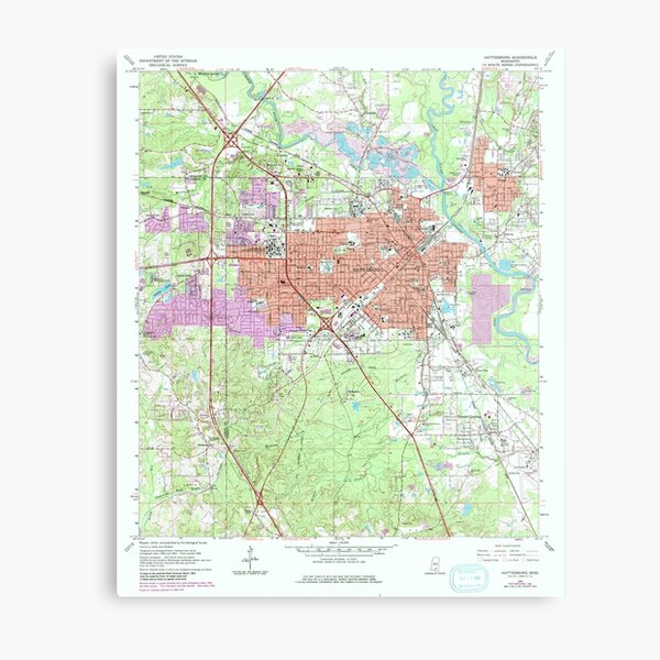 Item preview, USGS TOPO Map Mississippi MS Hattiesburg 335773 1964 24000 designed and sold by WetdryvacRBO2.