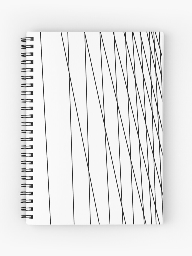 Cahier à spirale for Sale avec l'œuvre « Dessin au trait simple, lignes »  de l'artiste CrazyRabbits
