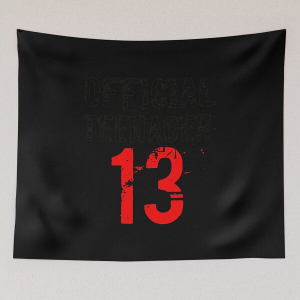 Item preview, Official Teenager Black Red 13 Birthday designed and sold by Vroomie.