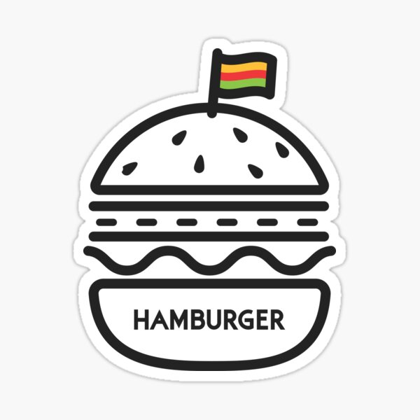 Actual Hamburger from Hamburger Sticker
